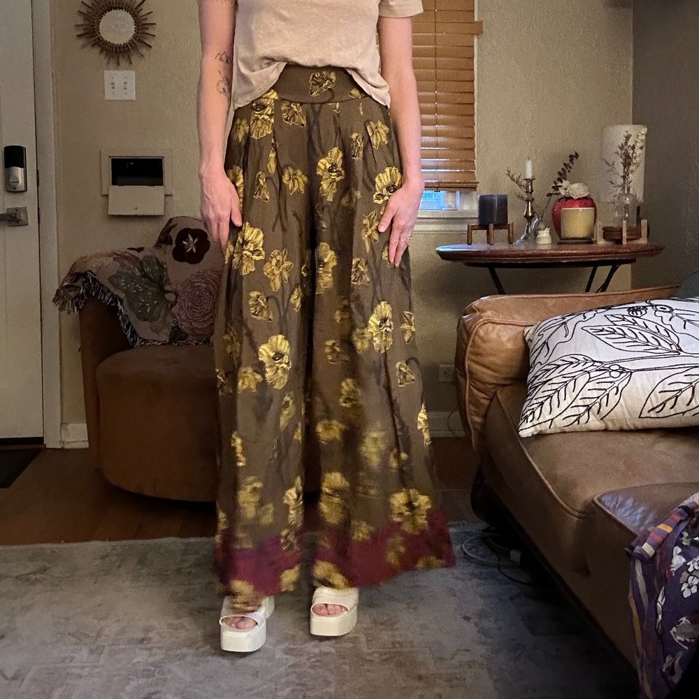ANTHROPOLOGIE FLORAL PANTS